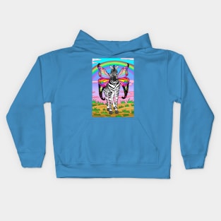 Zebra with Wings Kids Hoodie